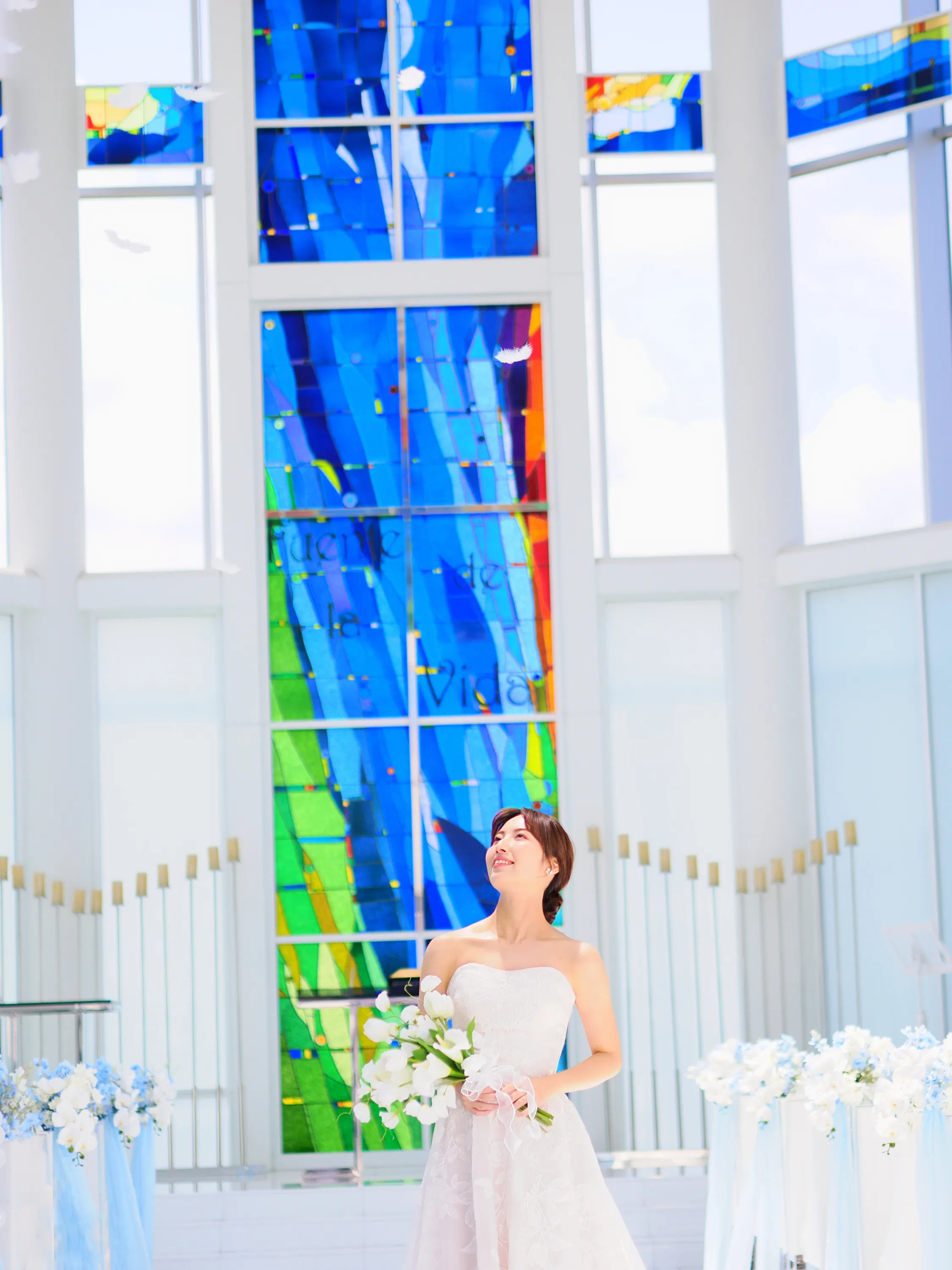 ステンドグラス「Fuente de la Vida」クローズアップ